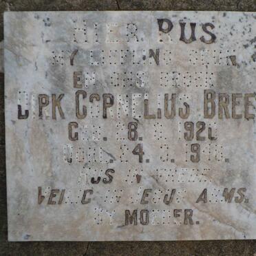 BREED Dirk Cornelius 1920-1946