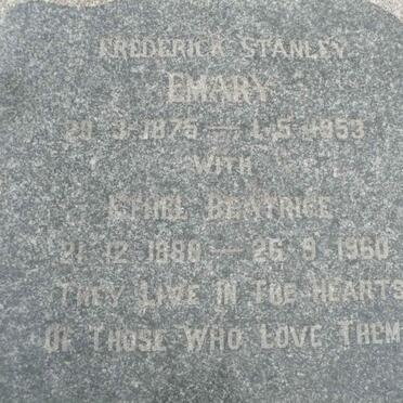 EMARY Frederick Stanley 1875-1953 &amp; Ethel Beatrice 1880-1960