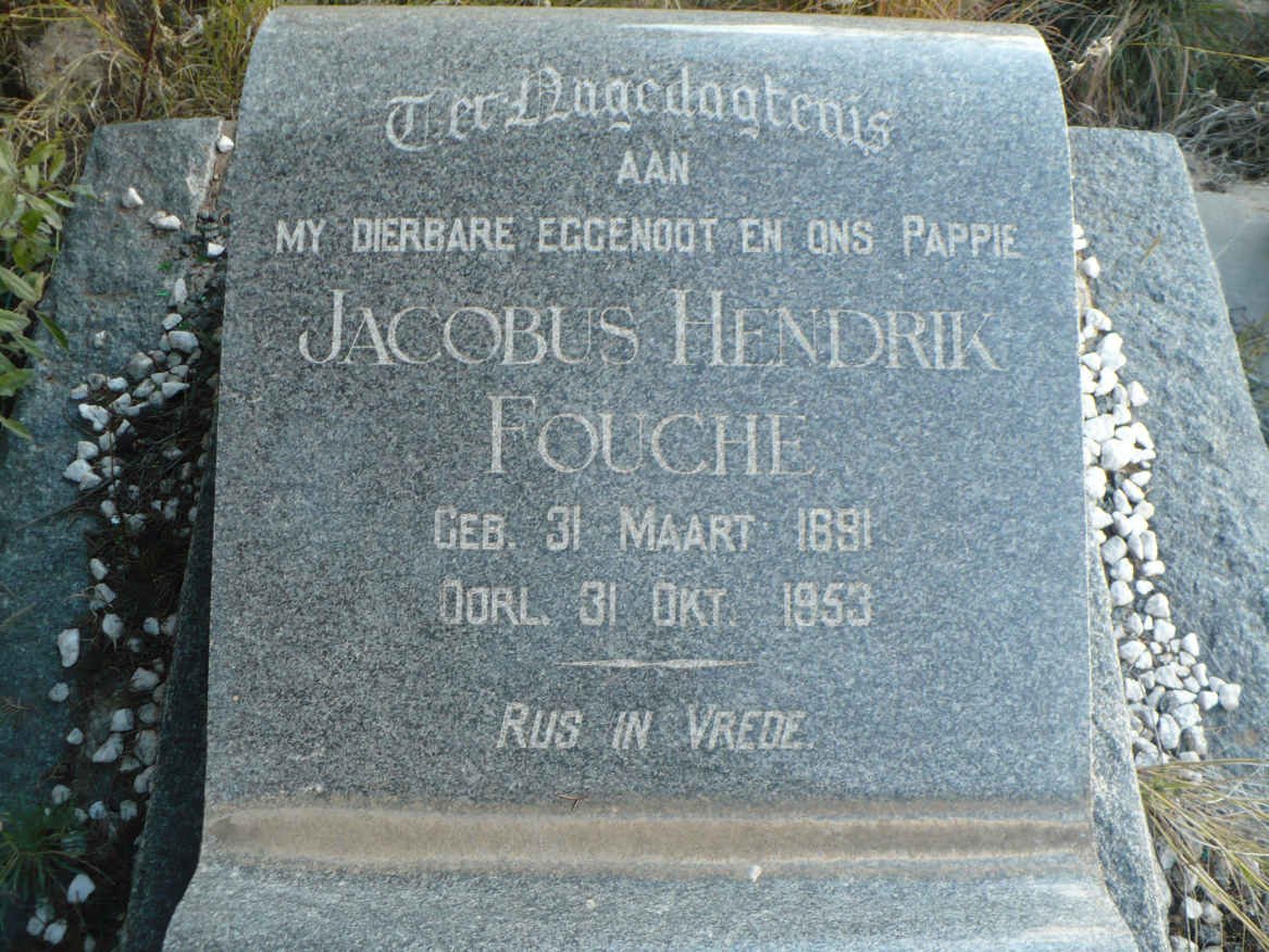 FOUCHE Jacobus Hendrik 1891-1953