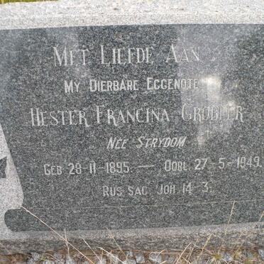 GROBLER Hester Francina nee STRYDOM 1895-1949