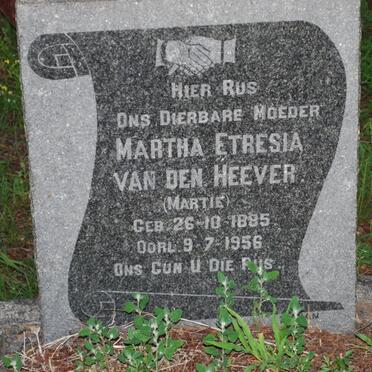 HEEVER Martha Etresia, van den 1885-1956