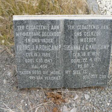 KROUCAMP Frans J. 1889-1947 &amp; Susanna J.C. 1892-1971