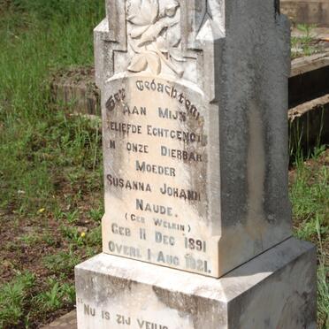 NAUDE Susanna Johanna nee WELKIN 1891-1921