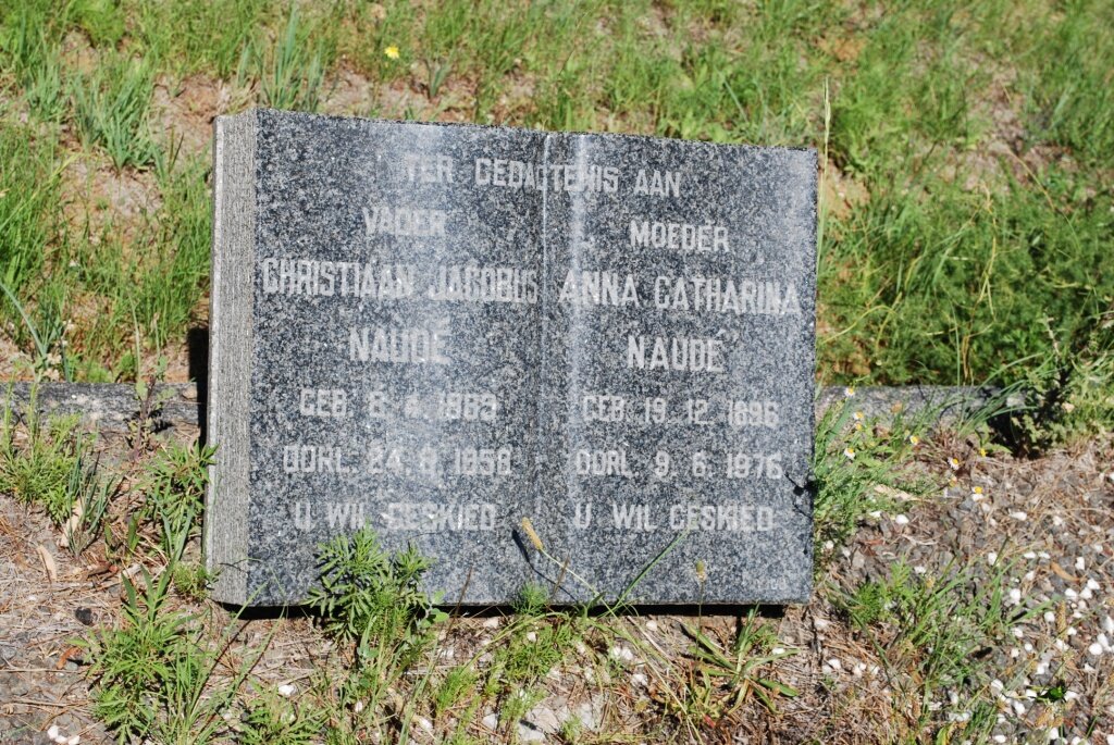 NAUDÉ Christiaan Jacobus 1889-1958 &amp; Anna Catharina 1896-1976