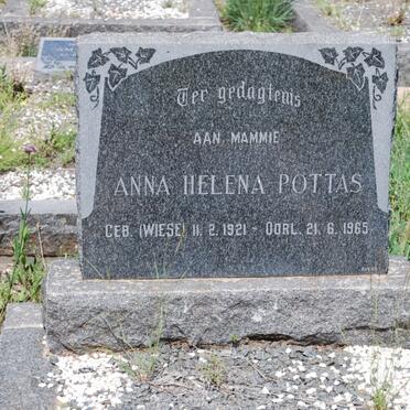 POTTAS Anna Helena nee WIESE 1921-1965