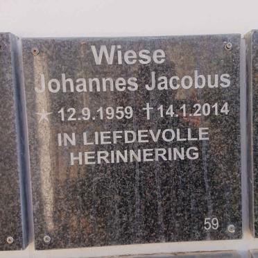 WIESE Johannes Jacobus 1959-2014