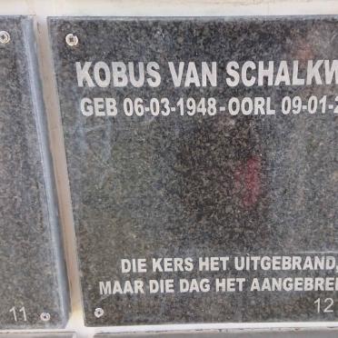 SCHALKWYK Kobus, van 1948-2007