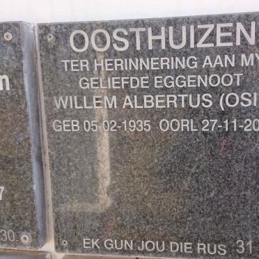 OOSTHUIZEN Willem Albertus 1935-2007