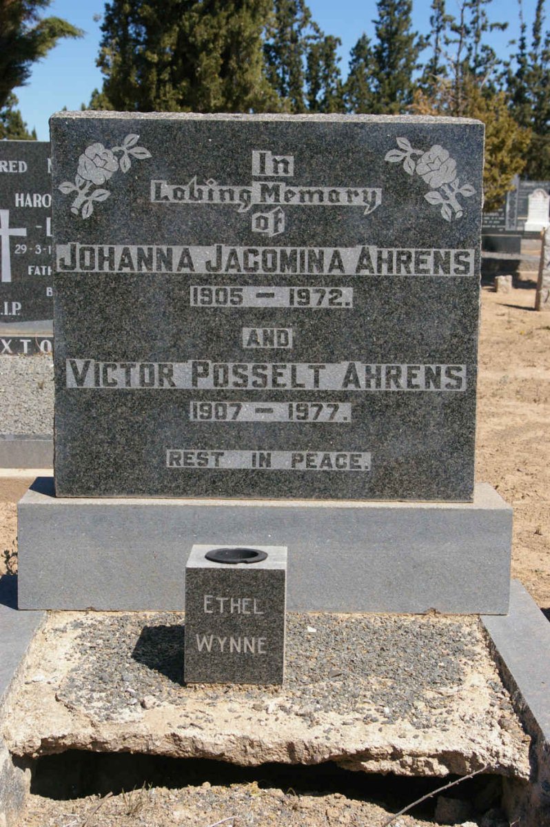 AHRENS Victor Posselt 1907-1977 &amp; Johanna Jacomina 1905-1972