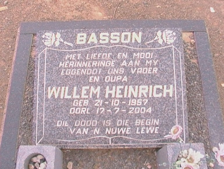 BASSON Willem Heinrich 1957-2004