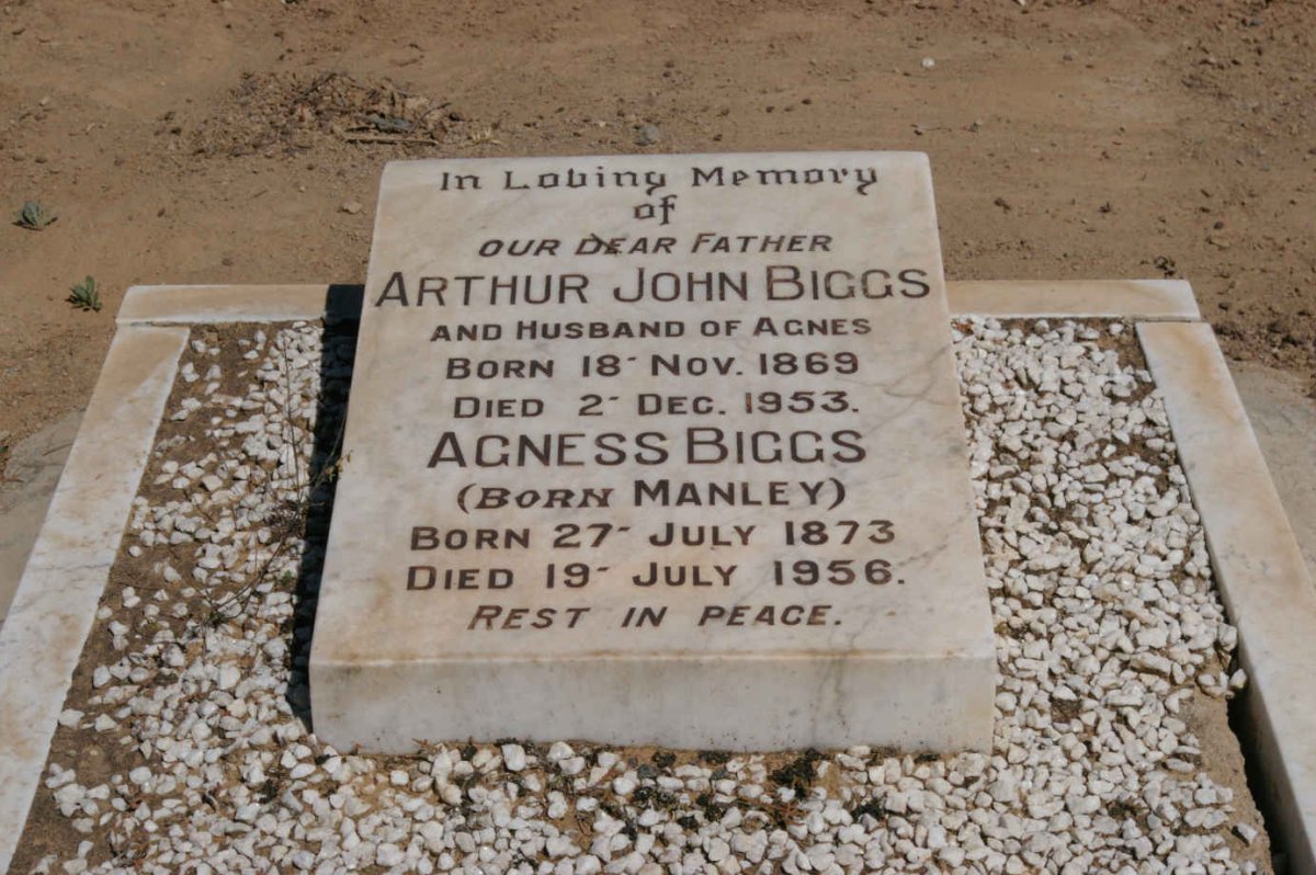 BIGGS Arthur John 1869-1953 &amp; Agness MANLEY 1873-1956