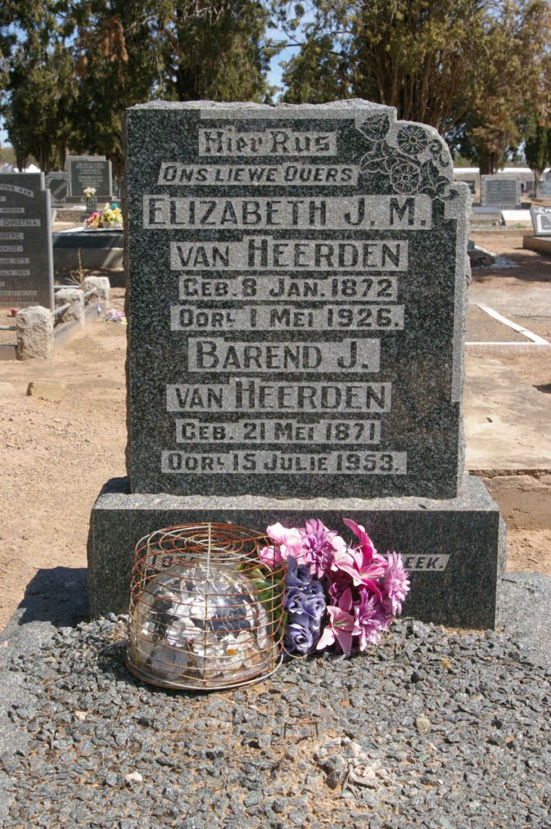 HEERDEN Barend J., van 1871-1953 &amp; Elizabeth J.M. 1872-1926