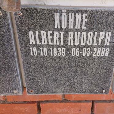 KOHNE Albert Rudolph 1939-2008