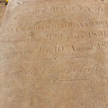 ADENDORFF Anna Sophia Wilhelmina 1831-1870