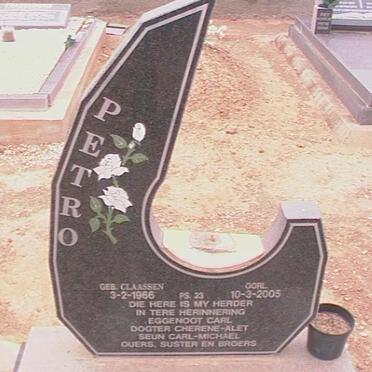 BLOM Petro nee CLAASSEN 1966-2005