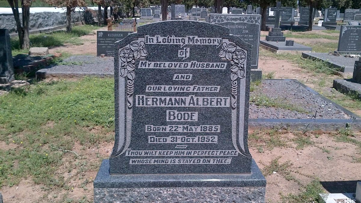 BODE Hermann Albert 1885-1952