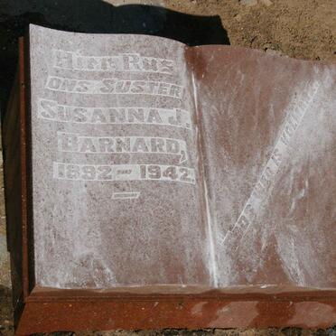 BARNARD Susanna J. 1892-1942