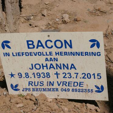 BACON Johanna 1938-2015