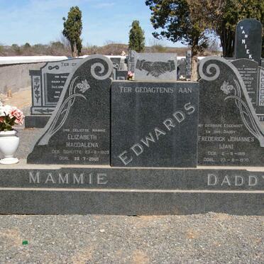 EDWARDS Frederick Johannes 1915-1970 &amp; Elizabeth Magdalena SCHUTTE 1923-2000