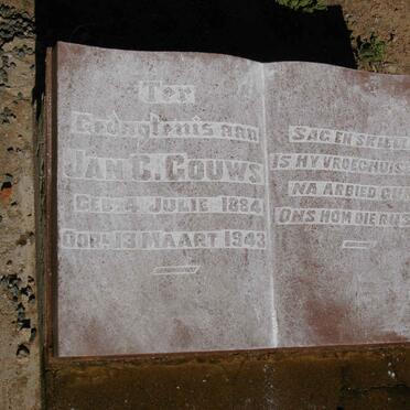 GOUWS Jan C. 1884-1943 &amp; Maria Magdelena OLWAGE 1886-1962