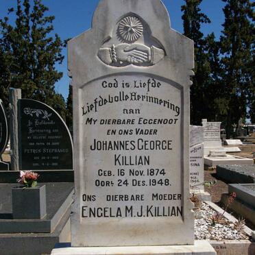 KILIAN Johannes George 1874-1948 &amp; Engela M.J. 1889-1971