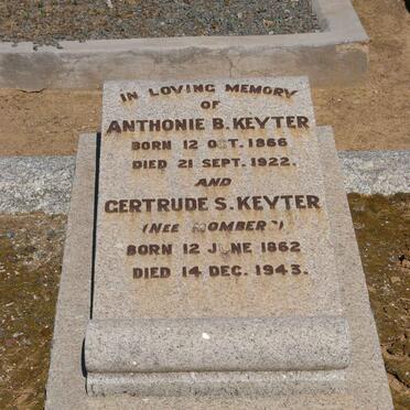KEYTER Anthonie B. 1866-1922 &amp; Gertrude S. MOMBERG 1862-1943