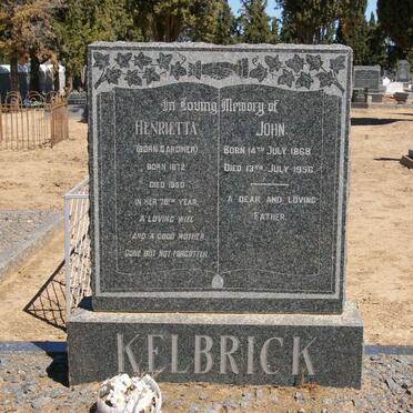 KELBRICK John 1868-1956 &amp; Henrietta GARDINER 1872-1950