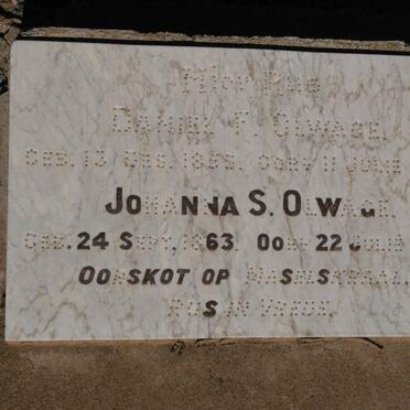 OLWAGE Daniel F. 1859-1943 &amp; Johanna S. 1863-1905