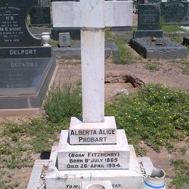 PROBART Alberta Alice nee FITZHENRY 1865-1954