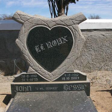 ROUX John, le 1910-1975 &amp; Bessie 1912-2004