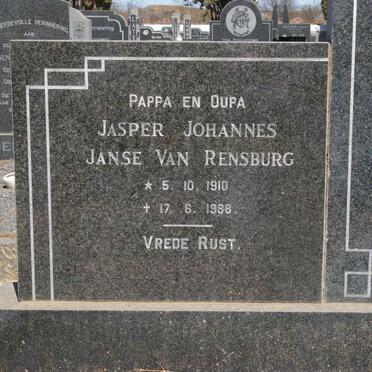 RENSBURG Jasper Johannes, Janse van 1910-1988