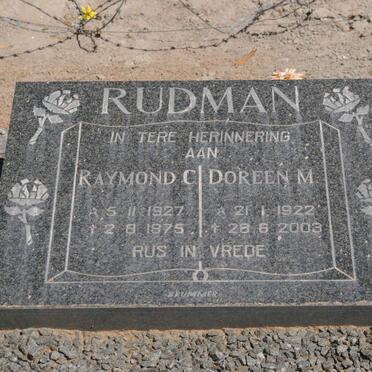 RUDMAN Raymond C. 1927-1975 &amp; Doreen M. 1922-2003