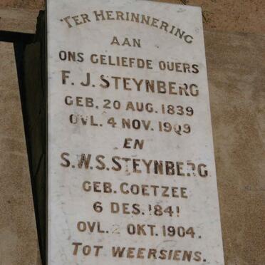 STEYNBERG  F.J. 1839-1909 &amp; S.W.S. COETZEE 1841-1904