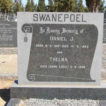 SWANEPOEL Daniel J. 1912-1983 &amp; Thelma LOGIE -1998