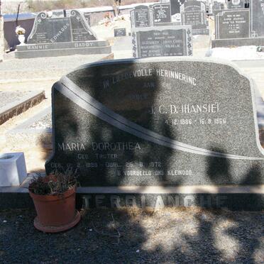 TERBLANCHE J.C.D. 1886-1966 &amp; Maria Dorothea TRUTER 1889-1972