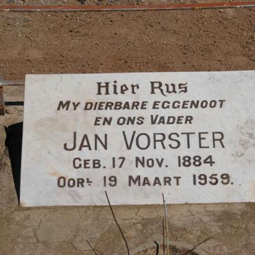 VORSTER Jan 1884-1959