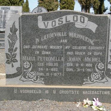 VOSLOO Johan Michiel 1880-1967 &amp; Maria Petronella VOSLOO 1882-1977