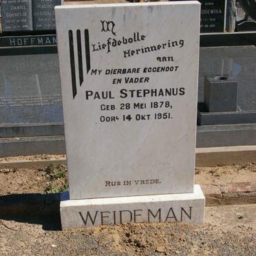 WEIDEMAN Paul Stephanus 1878-1951