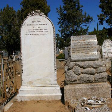 WEITSZ Christiaan Johannes 1829-1905 &amp; Maria Elizabeth 1834-1901