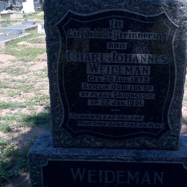 WEIDEMAN Charl Johannes 1879-1951