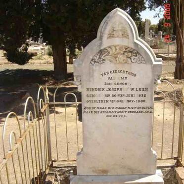 WILKEN Hendrik Josephus 1832-1890