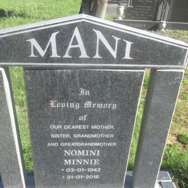 MANI Nomini Minnie 1942-2018