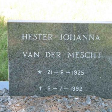 MESCHT Hester Johanna, van der 1925-1992