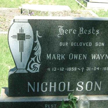 NICHOLSON Mark Owen Wayne 1959-1984