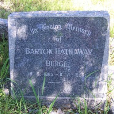 BURGE Barton Hathaway 1885-1953