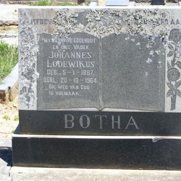 BOTHA Johannes Lodewikus 1887-1964