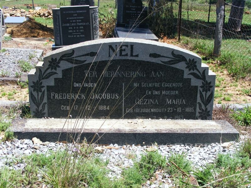 NEL Frederick Jacobus 1884-1974 &amp; Gezina Maria BEZUIDENHOUT 1885-1963
