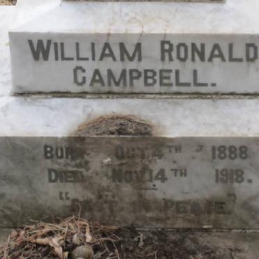 CAMPBELL William Ronald 1888-1918