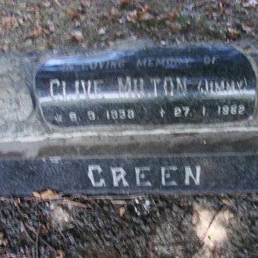 GREEN Clive Milton 1938-1982