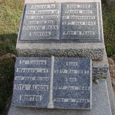 NORTON Ogilvie Dean 1888-1942 &amp; Rita Alison 1887-1948